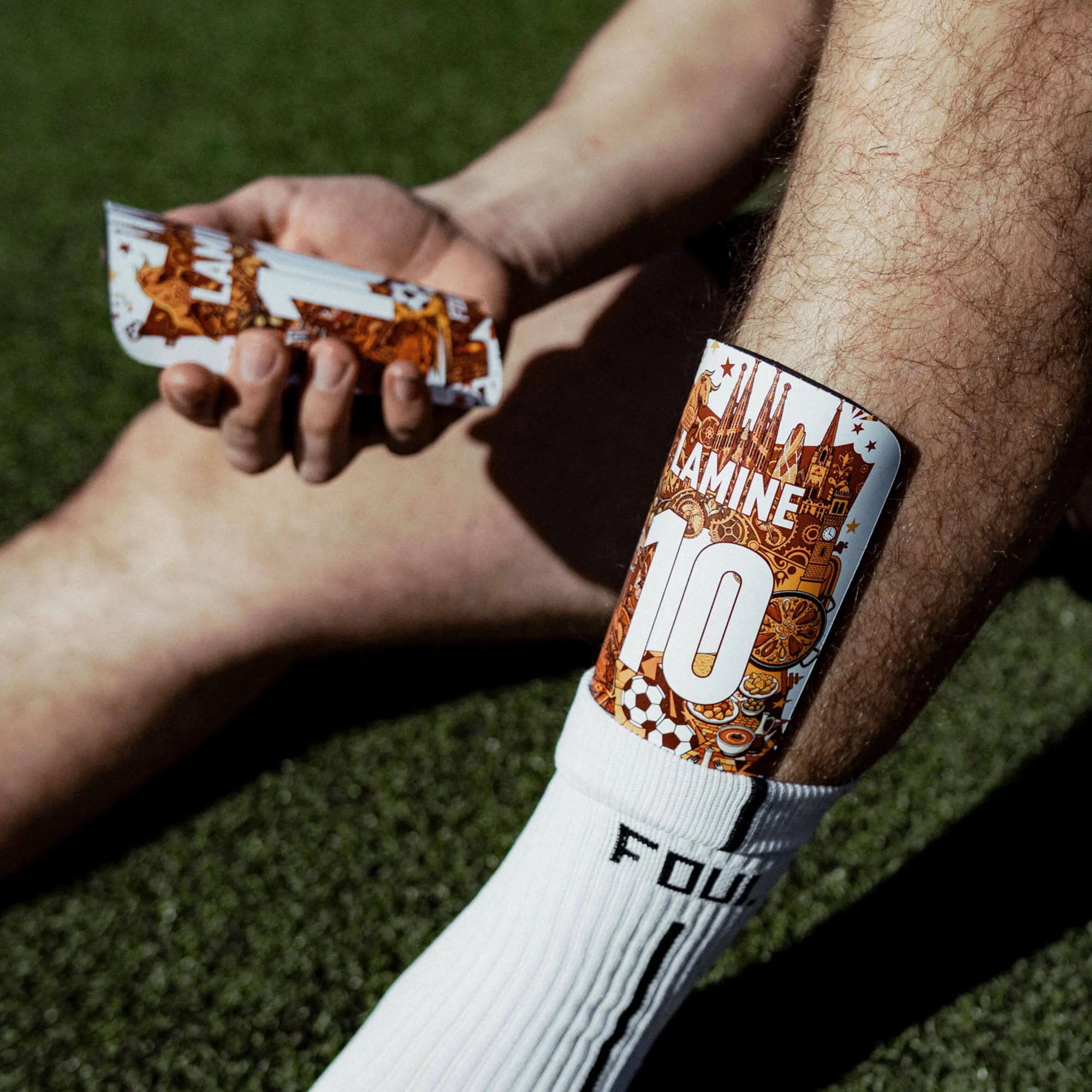 Fotbalové chrániče - Light Španělský design + vlastní ID(5)