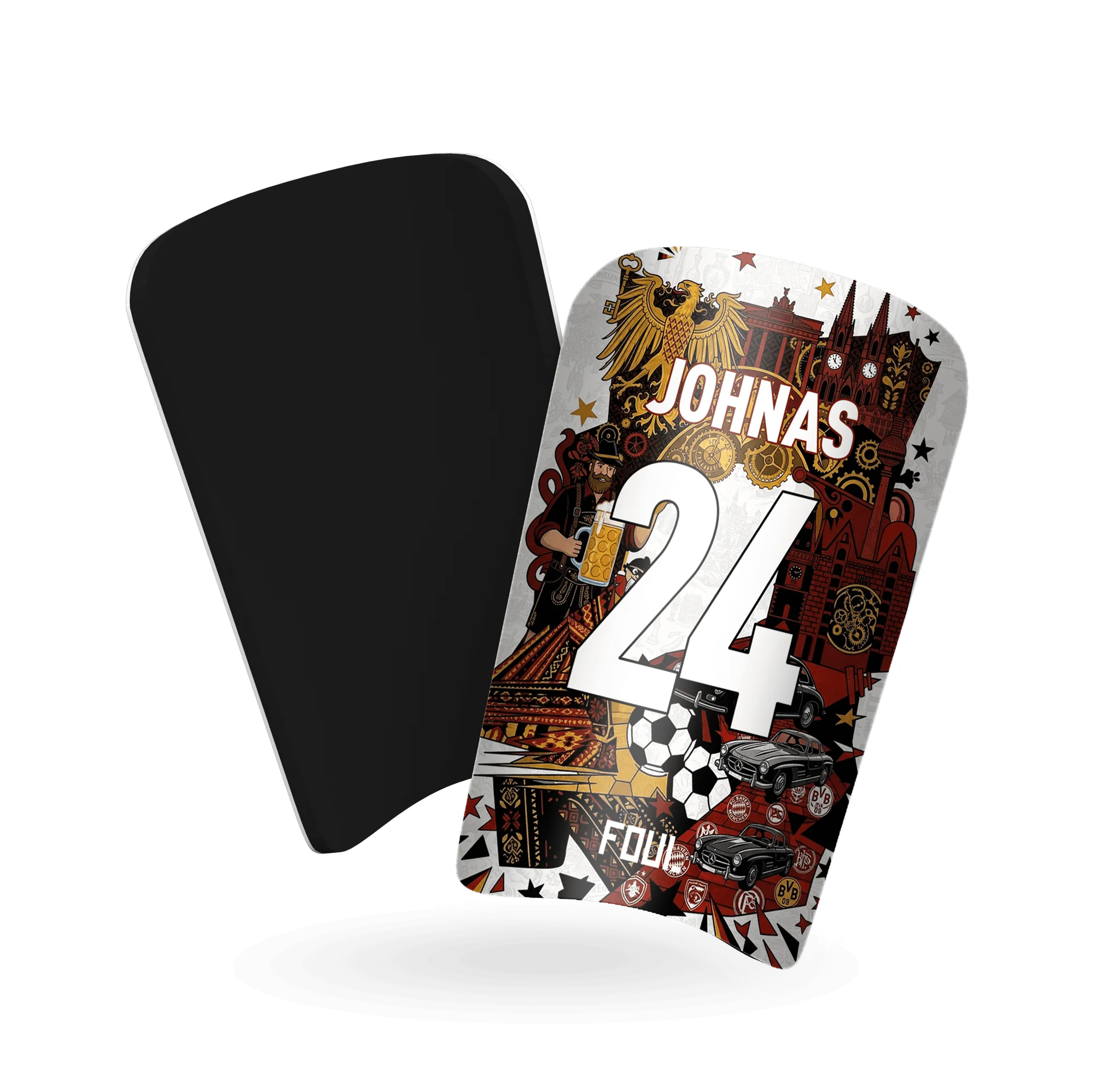 Football shin guards - Light German design + custom ID(2)