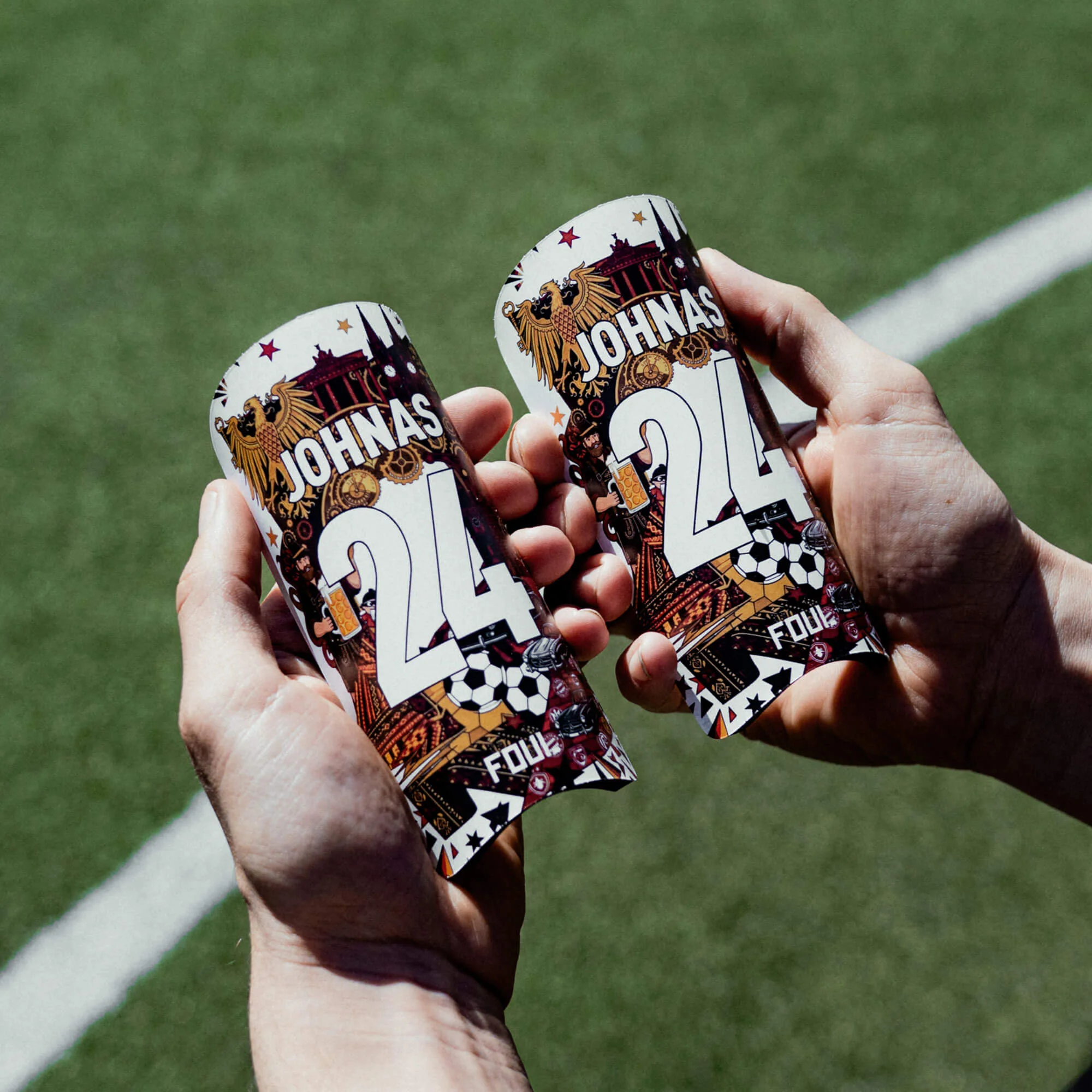 Football shin guards - Light German design + custom ID(3)