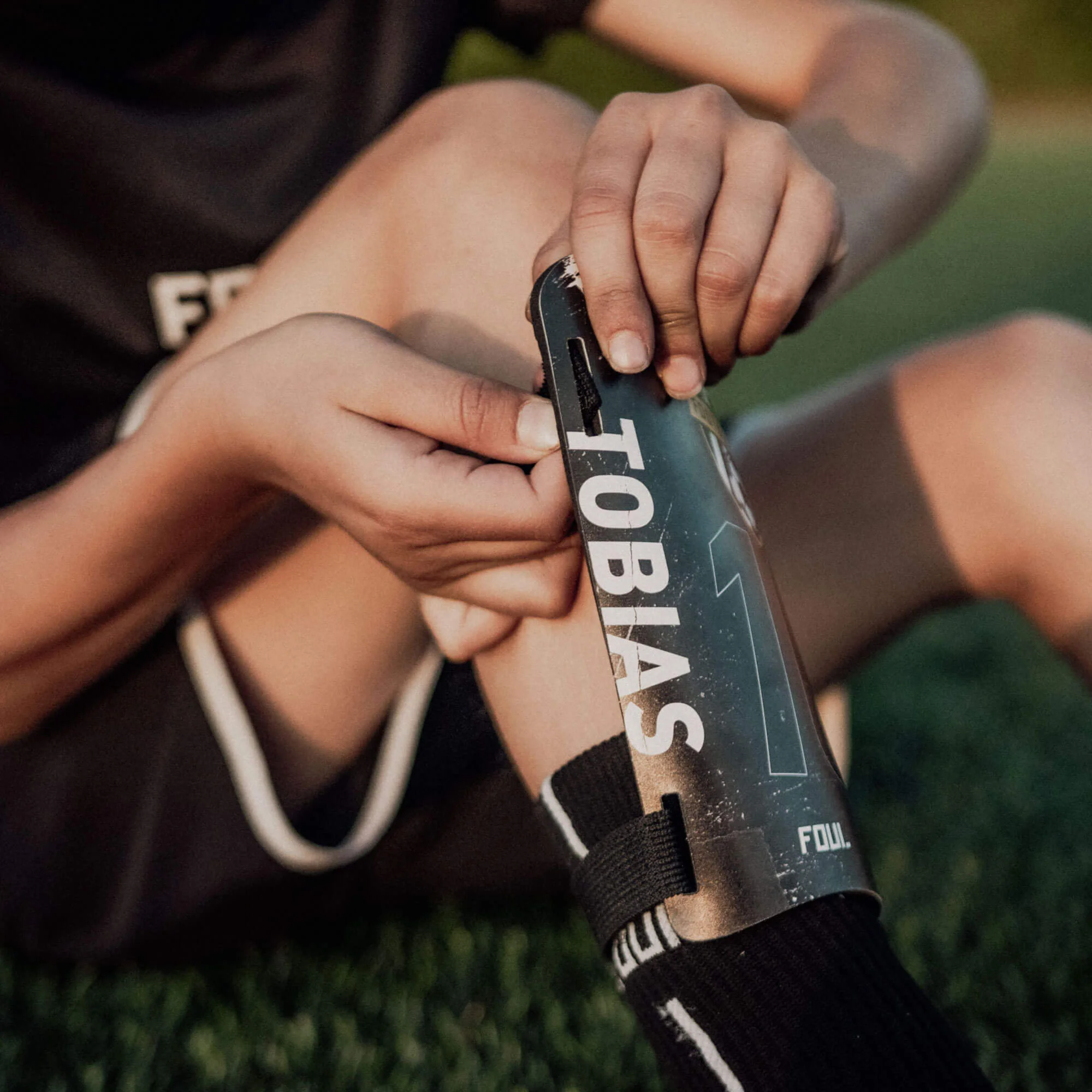 Football shin guards - Kids ID + badge(5)