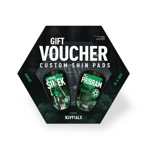 Gift voucher for custom shin pads